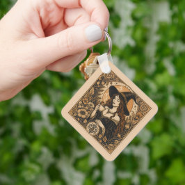 Vintage Witch Tea Time キーホルダー