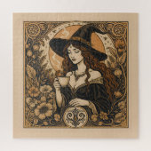 Vintage Witch Tea Time ジグソーパズル (縦)
