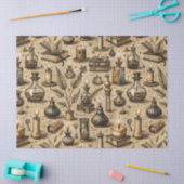 Vintage Witchcraft Books & Candles Pattern 薄葉紙 (クラフト)