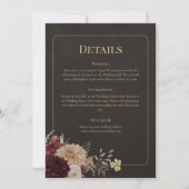 Vintage Witchy Floral Wedding Details Card 招待状 (正面)