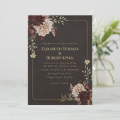 Vintage Witchy Floral Wedding Invitation 招待状 (スタンド正面)