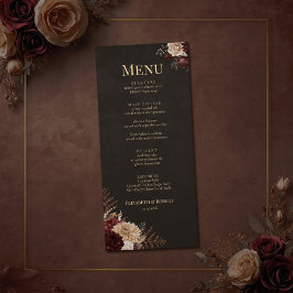 Vintage Witchy Floral Wedding Menu Card メニュー