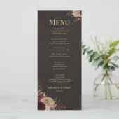 Vintage Witchy Floral Wedding Menu Card メニュー (スタンド正面)