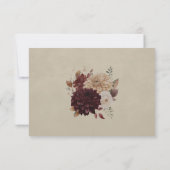 Vintage Witchy Floral Wedding RSVP Card (裏面)