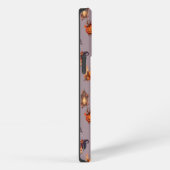 Vintage Witchy Halloween Pumpkins & Ravens Pattern iPhoneケース (右側面)