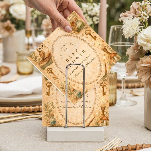 Vintage Wizard Magic Baby Shower スタンダードカクテルナプキン