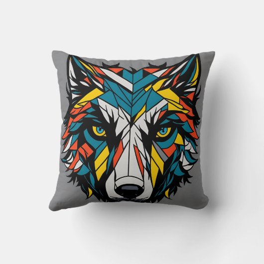 vintage wolf 3 クッション (裏面)