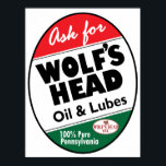 Vintage Wolfs Head sign ポスター<br><div class="desc">Vintage Wolfs Head enamel sign reproduction</div>