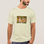 Vintage Woman Cycling with Cupid Postcard Tシャツ<br><div class="desc">Lovely example of Art Nouveau cycle advertising.  A young women is riding a tandem bike with cupid.</div>