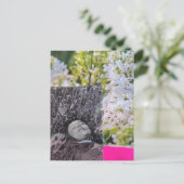 Vintage Woman in Flowers Collage ポストカード (スタンド正面)