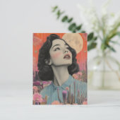 Vintage Woman in the Desert ポストカード (スタンド正面)