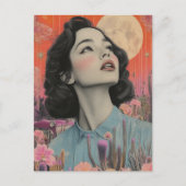 Vintage Woman in the Desert ポストカード (正面)