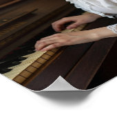 Vintage Woman Pianist ポスター (角)