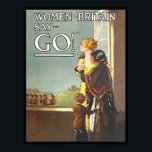 Vintage Women of Britain Say Go Recruitment Poster ポスター<br><div class="desc">Trendy, timely and provocative vintage patriotic, military, recruiting and wartime images from the US, UK and France on a variety of apparel and gift items. Great gift idea for collectors! Check out our other products with this design. Tote bags, tees and mugs are available in many styles and colors. Text...</div>