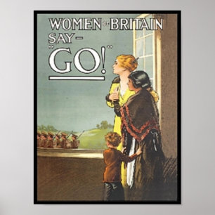 Vintage Women of Britain Say Go Recruitment Poster ポスター