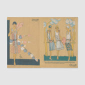 Vintage Women's French Fashion Hats Dresses 薄葉紙 (正面)