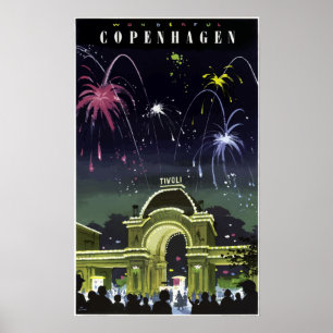 Vintage Wonderful Copenhagen Travel ポスター