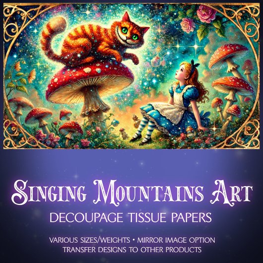 Vintage Wonderland Mushroom Moment 薄葉紙