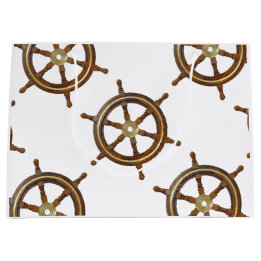 Vintage Wooden Helm ラージペーパーバッグ