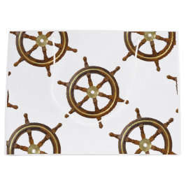 Vintage Wooden Helm ラージペーパーバッグ