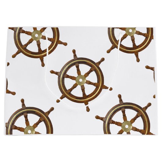 Vintage Wooden Helm ラージペーパーバッグ (正面)