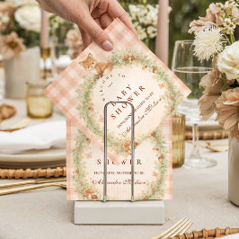 Vintage Woodland Fox Baby Shower スタンダードカクテルナプキン