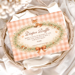 Vintage Woodland Fox Diapper Raffle エンクロージャーカード