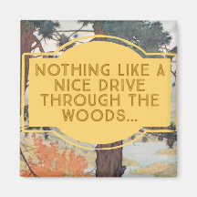 Vintage Woodland Magnet