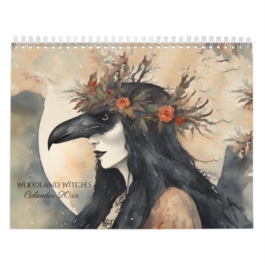 Vintage Woodland Witch カレンダー (カバー)