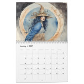 Vintage Woodland Witch カレンダー (1月 2027)