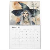 Vintage Woodland Witch カレンダー (2月 2027)