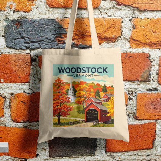 Vintage Woodstock Vermont トートバッグ