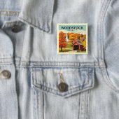 Vintage Woodstock Vermont 缶バッジ (インサイチュ)