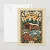 Vintage Woodstock Vermont Travel ポストカード (正面/裏面)