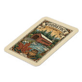 Vintage Woodstock Vermont Travel マグネット (左側)