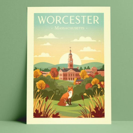 Vintage Worcester Massachusetts ポストカード