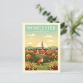 Vintage Worcester Massachusetts ポストカード (スタンド正面)