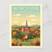 Vintage Worcester Massachusetts ポストカード (正面)