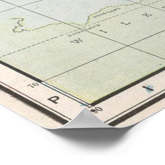 Vintage World Map (1901) ポスター (角)