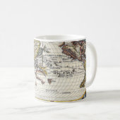 Vintage World Map Globe Sketch Mug コーヒーマグカップ (正面右)