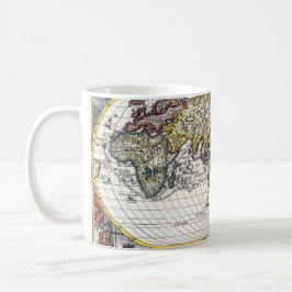 Vintage World Map Globe Sketch Mug コーヒーマグカップ