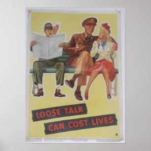 Vintage World War II poster. ポスター