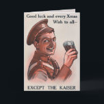 Vintage WW1 Christmas Card シーズンカード<br><div class="desc">Vintage WW1 Christmas card. Custom restored image.</div>