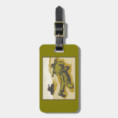 Vintage WW2 Bazooka Soldier and Tank ラゲッジタグ (正面縦)