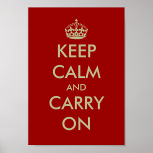 Vintage WWII keep calm posters Customizable ポスター