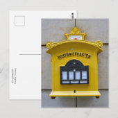Vintage Yellow Mailbox, Dresden, Germany ポストカード (正面/裏面)