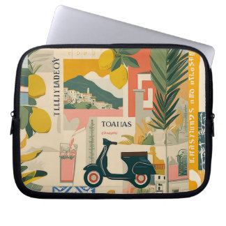 Vintage Yellow Mediterranean Lemons Italian Coast  ラップトップスリーブ