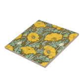 Vintage Yellow Poppies Verneuil Ceramic Tile タイル (側面)