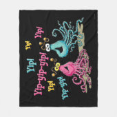 Vintage Yip-Yips フリースブランケット (正面)