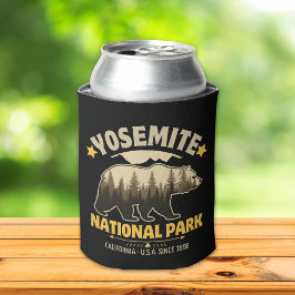 Vintage Yosemite Bear Forest Graphic 缶クーラー